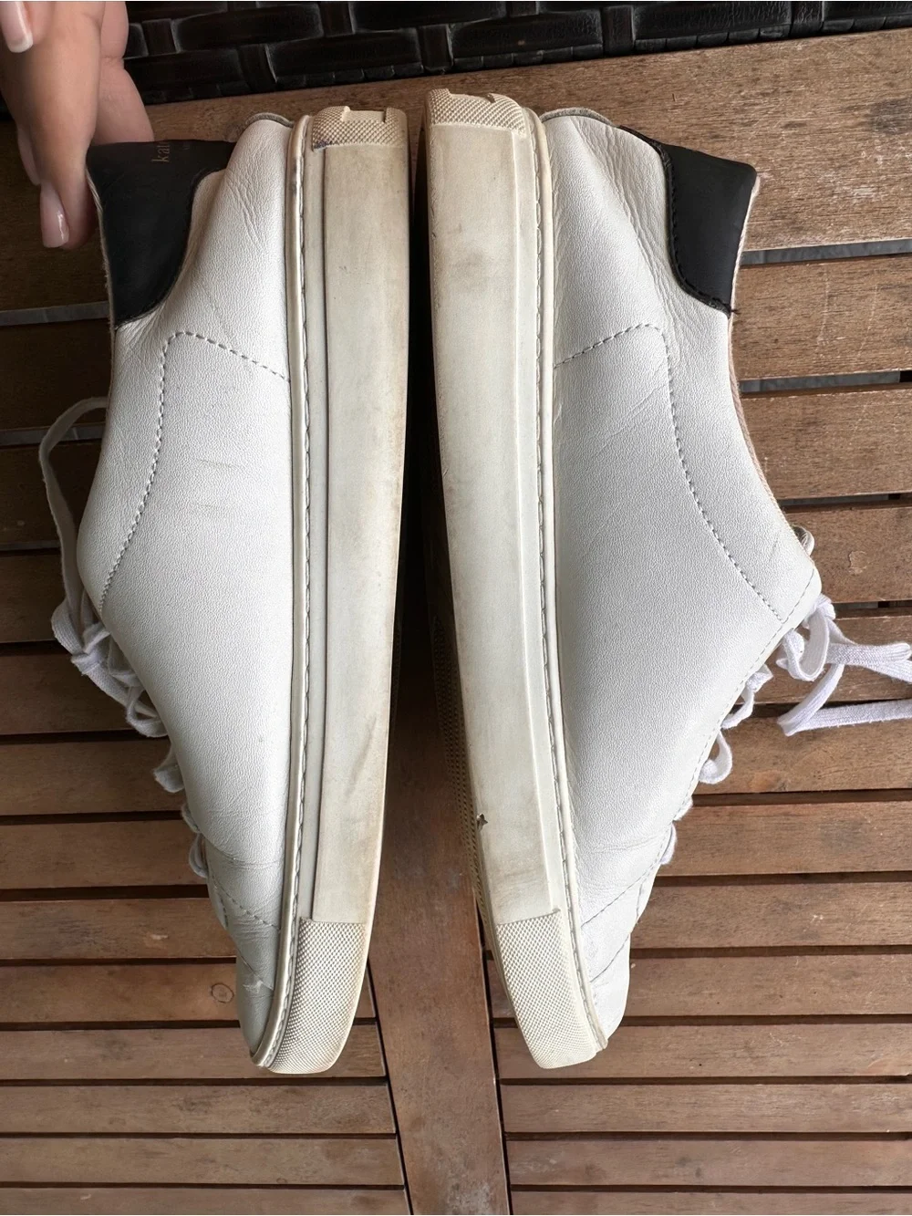 kate spade White Low-Top Leather Sneakers